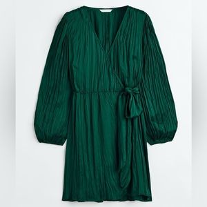 H&M emerald green wrap dress - NWOT